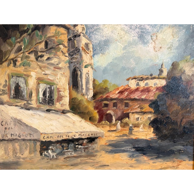 Brown Mid 20th Century Carl Johan Allan Åsberg (1907-1952) Swedish Oil Painting Paris Street Scene For Sale - Image 8 of 13