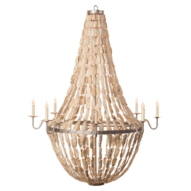The Large Empire has natural oyster shells gathered off the Georgia coast. The handcrafted steel frame is available in a...