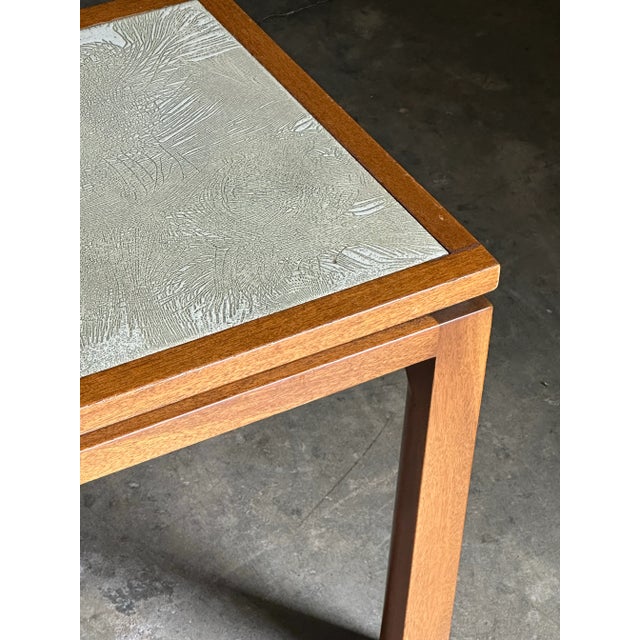 1950s Harvey Probber End Tables in Mahogany and Enamel, Unmarked- A Pair For Sale - Image 9 of 12