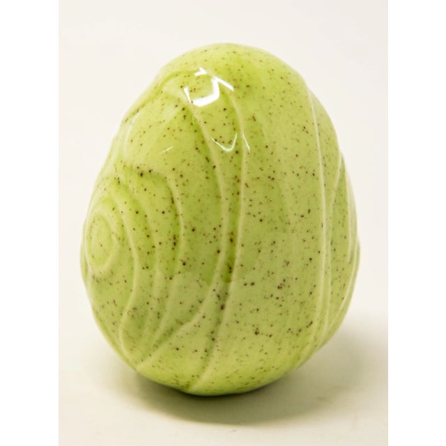 Mid 20th Century Glazed Ceramic Eggs- Set of 2 For Sale - Image 4 of 13