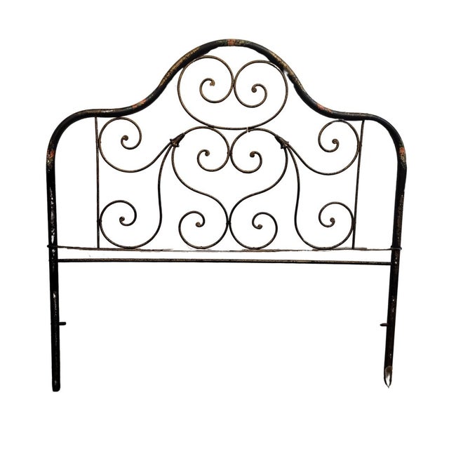 19th Century Bristol Wrought Iron Headboard with Floral Motifs, United Kingdom, 1890s For Sale - Image 14 of 14