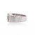 2020s 1.2 Carat Fancy Blue & White Diamond White Gold Textured Men's Ring, Size 9.5 For Sale - Image 5 of 8