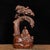 Asian Hand-Carved Boxwood Figure of a Monk Under a Pine Tree For Sale - Image 3 of 9