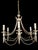 Silver-Plated 6-Arm Chandelier, 1940s For Sale - Image 6 of 7