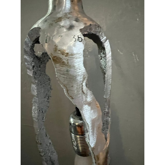 Modern Modern Sculptural metal Pendant Light, Handmade Cast Metal Design For Sale - Image 3 of 5