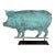 Folk Art Copper Pig Weathervane Object on Iron Base For Sale