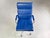 Metal EA 219 Office Chair in Soft Pad Blue Leather by Charles & Ray Eames for Vitra For Sale - Image 7 of 10