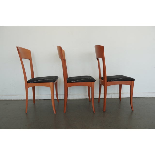 Wood Vintage A. Sibau Italian Modern Dining Chairs (Set of 6) For Sale - Image 7 of 17