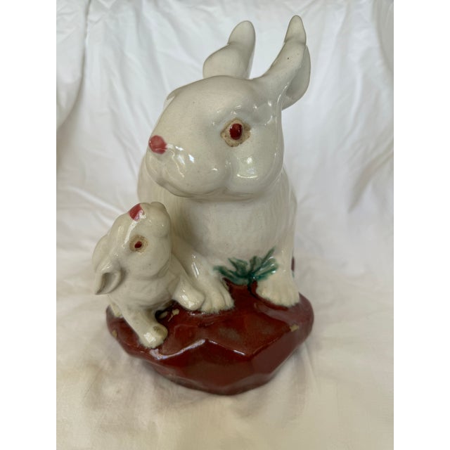 A sweet pair of bunnies for your homes tabletop or patio. The ears have nice depth and the facial expressions are...