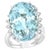 25 Carat Natural Aquamarine and Diamond Cocktail Ring 18 Karat Gold, Estate For Sale - Image 10 of 18