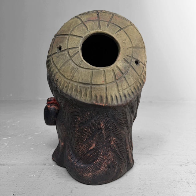 Japanese Shōwa Shigaraki Ware Tanuki Statue, 1960s For Sale - Image 11 of 13