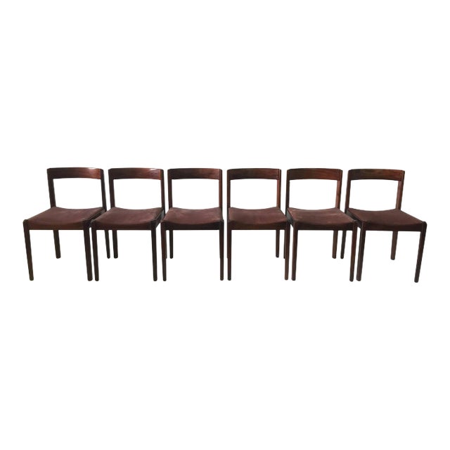 Danish Walnut Dining Chairs - Set of 6 For Sale
