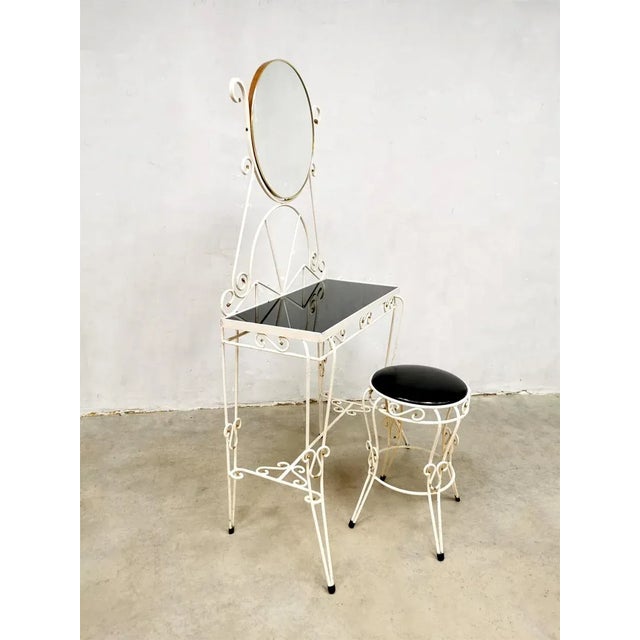 Magnifique, this beautiful hollywood regency style dressing table with matching stool. Slightly different than all the...