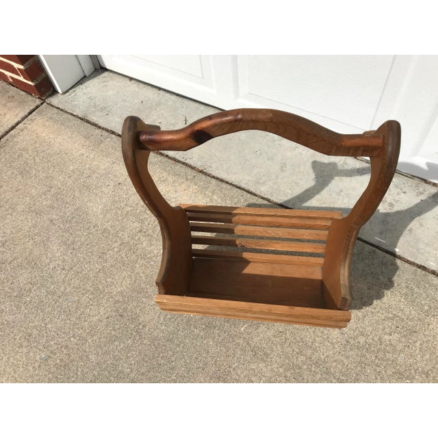 Brown Late 20th Century Wooden Geese Basket For Sale - Image 8 of 13