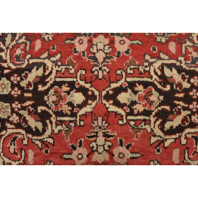 Malayer Runner 3’10” X 10’2” Red Wool Semi-Antique Hand-Knotted Oriental Rug For Sale - Image 10 of 15