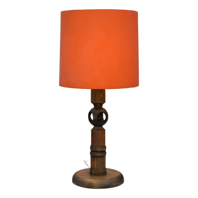 Large Pine Table Lamp by Uno & Östen Kristiansson for Luxus, Sweden For Sale