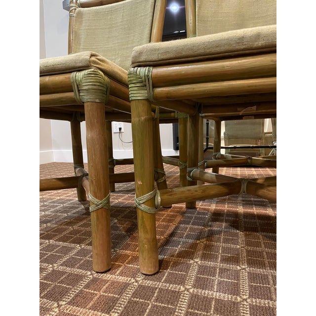 1950s 1950s Vintage McGuire Bamboo Dining Set of 6 For Sale - Image 5 of 8