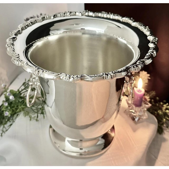 English Mid 20th Century Champagne Bucket Leonard Silver Plated Wine Chiller / Ice Bucket For Sale - Image 3 of 9