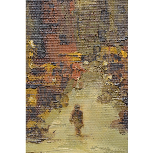 1960s City Oil Painting by Custer For Sale - Image 5 of 9