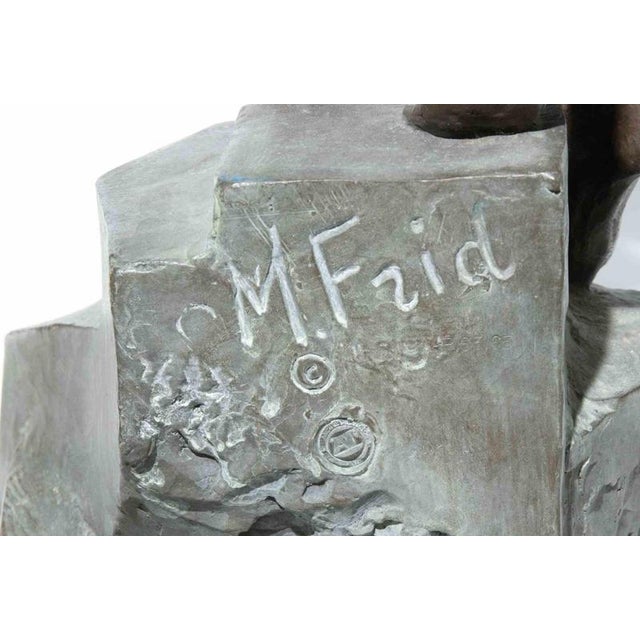 1990s Misha Frid, Violin Player and His Muse Sculpture, 1990s, Bronze For Sale - Image 5 of 9
