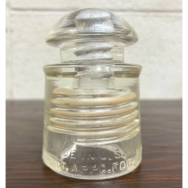 Pyrex Vintage Pyrex Clear Glass Insulator For Sale - Image 4 of 6