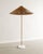 Finnish Mid-Century Floor Lamp in Brass & Rattan Attributed to Paavo Tynell Produced by Itsu Finland, 1940s For Sale - Image 4 of 9