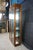 Mid Century Henredon Scene One Oak Campaign Curio Display Cabinet Vitrine 1979 For Sale - Image 9 of 18