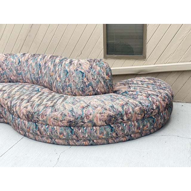 Textile 1980s Vladimir Kagan Style Weiman Curved Four-Piece Sectional For Sale - Image 7 of 12