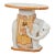 Vintage Italian Terra Cotta Elephant Tray Table or Stand For Sale