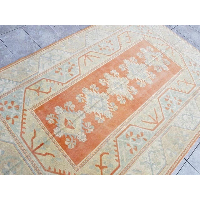 Turkish Oversize Vintage Home Living Rug For Sale - Image 3 of 10