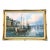 Vintage Signed & Framed W. Haywood Painting on Canvas, Boats and Old Boathouse For Sale