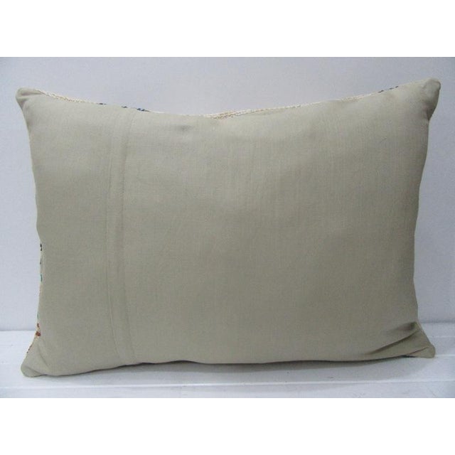 Contemporary Turkish Floral Decorative Large Pillow - 28ʺW × 20ʺH For Sale - Image 3 of 4