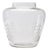 Etched Soda Lime Glass Urn Vase 6.5"D For Sale