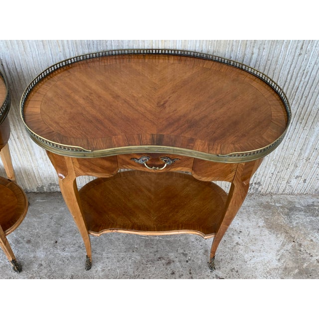 Wood 1910s French Oak and Bronze Nightstands - a Pair For Sale - Image 7 of 13