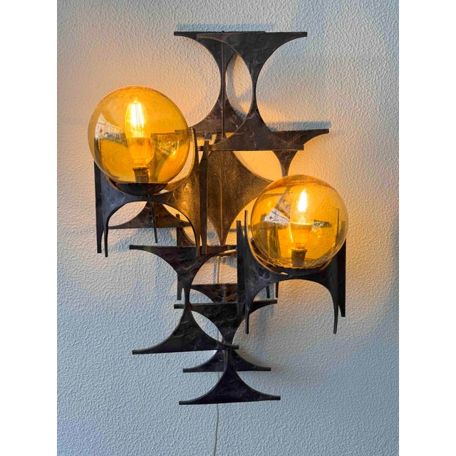 Brutalist Sconce by Marc Weinstein, 1960s For Sale - Image 18 of 18