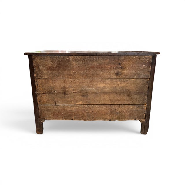 Wood 18th Century French Louis XV Walnut Chest or Commode With Original Bronze Hardware For Sale - Image 7 of 8