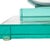 Circa 1990 Robert Guenther Signed Aqua Etched and Frosted Art Glass Leaf Vase For Sale - Image 12 of 12