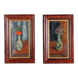 Antique Victorian Oil Painting Pair, W. Gray 1881.