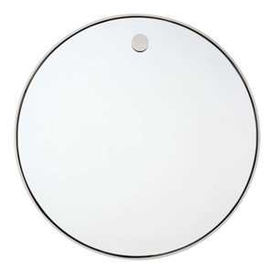 Regina Andrew Hanging Circular Mirror in Polished Nickel