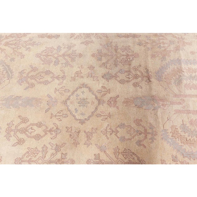 Antique Turkish Oushak Rug For Sale In New York - Image 6 of 10