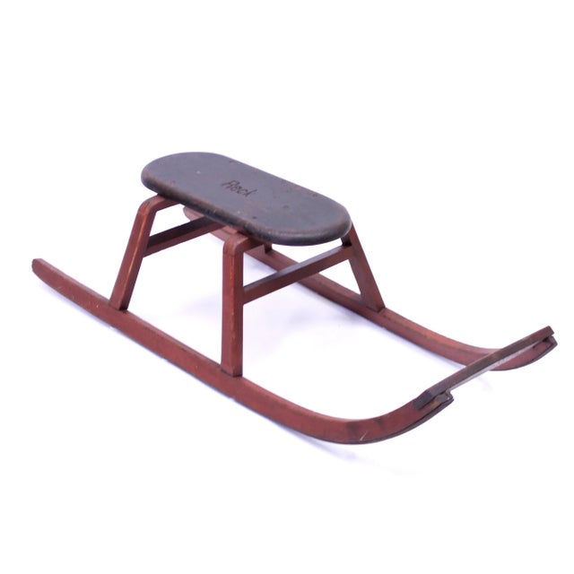 Wood Vintage Wooden Sled, 1940s For Sale - Image 7 of 17
