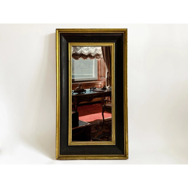 Victorian 1890's Antique American Empire Style Mahogany and Gilt Mirror For Sale - Image 3 of 10