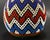 Blue Beaded Glass Bottle With Maasai Geometric Patterns For Sale - Image 8 of 18