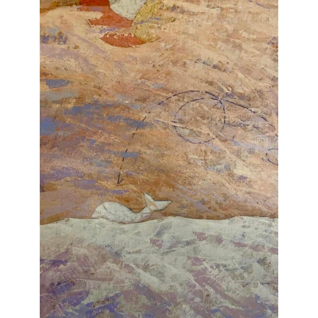 Giampaolo Talani "Tracking the Whale" Oil on Board, Seascape, Tuscan Coastal Art, Italian Contemporary Art For Sale - Image 4 of 10
