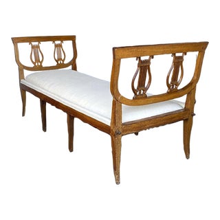 1820 French Fruitwood Bench For Sale