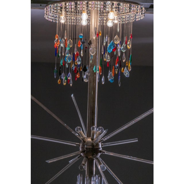 Glass and Metal Floor Lamp by René Roubíček for Nový Bor, 1960s For Sale - Image 11 of 13