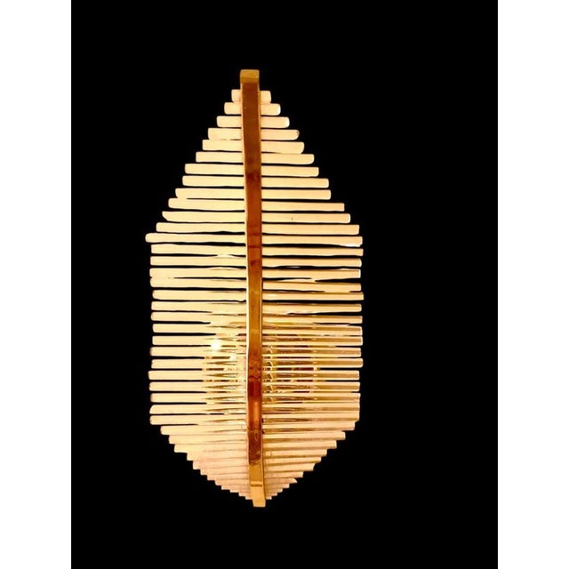Metal Murano Glass Wall Light by Gaetano Sciolari, Italy 1970s, Set of 6 For Sale - Image 7 of 12