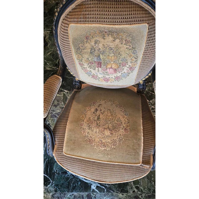 Antique Louis XVI Armchairs, 1890s, Set of 2 For Sale - Image 10 of 11