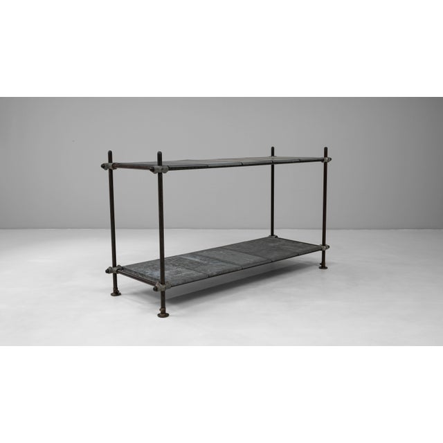 20th Century French Metal Console Table With Zinc Tops For Sale In Greensboro - Image 6 of 18