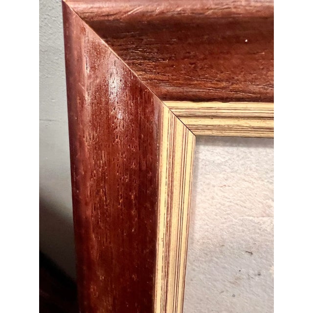 1962 Vintage Watercolor Signed Ocean Wave Framed Painting For Sale In Los Angeles - Image 6 of 8